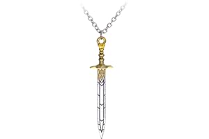 GAUEIOUR Percy Jackson Sword Pendant Necklace Olympian Poseidon Riptide Sword Necklace, Fans Cosplay Fashion Alloy Jewelry Gifts for Men Women