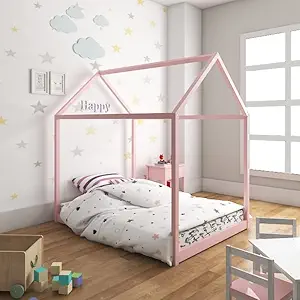 ikOOji Magical Pink Tent House Bed for Kids(198 ? 144 ? 203 cm)