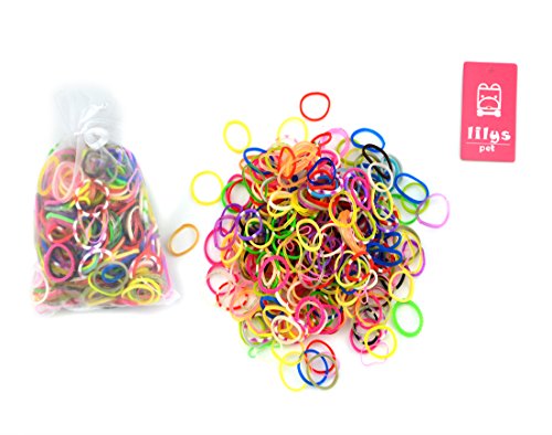 LILYS-PET-New-Puppy-Dog-Hair-Rubber-BandsBeautiful-colors-and-StylesAssortment-PackTop-Quality-Elastics-and-Peferct-for-Pet-Grooming-Topknot