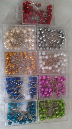 Perlkopf-Dekonadel, 10 x 60 mm, 50 Stck, - 2