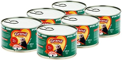 Grand Premium 100 Percent  Soy Free Natural Wet Food for Ferrets, 6 x 405 g