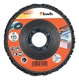 Peso del producto: 78 gramos KWB 49479211 Disco de limpieza para amoladora, 115 x 22 mm, Negro,