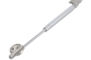 Amig - Gas Strut for Lift-Up Cabinet Doors | Model 98 | Load Capacity: 12 kg | Adjustable Damper for Smooth Upward Opening | Silver