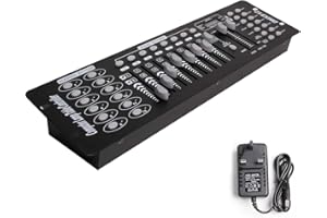 BLENDRA Dmx Controller, 192CH Dmx Lighting Controller, 240 Scenes DMX512 Console, Stage Light Control Panel Front light Par lights for Stage Lighting Editing Program (Black)