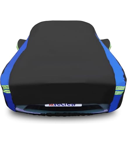 Partuto All-Weather Waterproof Car Cover - UV-Resistant Outdoor Full Exterior Protection For Tesla Model Y 2020-2025 210D-PU Black With Right Side - View #7