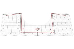 LGEGE T-Shirt-Linealführung für Vinyl-Ausrichtung, Acryl-T-Shirt-Messwerkzeug für Wärmepresse, T-Shirt-Zentrierwerkzeug für Wärmeübertragung, Vinyl (43,2 x 17,8 cm)