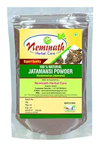 Neminath Jatamansi Powder For Hair (100 Grams)| 100% Natural, Pure and Herbal | (Nardostachys Jatamansi) Hair Powder For Rejuvenating Hair Roots Naturally | Pack of 1