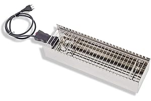 CBE Elettrodomestici 9010100SS bistecchiera elettrica in Acciaio, 1800 W, Stainless Steel, Bianco