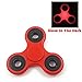 Produktbild zappeln Spinner Glow in the Dark – skywell zappeln Spielzeug für hinzufügen, ADHD, Angst und Autismus Erwachsene Kinder – Stress Relief Spielzeug Hand tri-spinner – gemischt Keramik Kugellager – nicht 3D bedruckt, rot