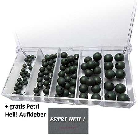 Set: 100 Premium Rubber Beads Assorted Beads Free Petri Heil. Sticker.