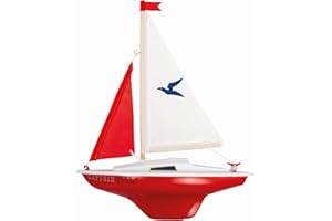GÜNTHER FLUGSPIELE Paul Günther 1829 - Voilier Captain Hook, Petit dériveur à Voile pour Jouer, fabriqué de Haute qualité, prêt à Naviguer, Taille env. 24 x 32 cm, pour Le lac de baignade, la Plage et la Baignoire