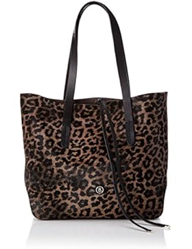 Bogner Damen Singa Henkeltasche, Schwarz (Taupe), 12x31x32 cm