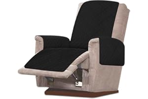 KTCINA Sesselschoner für Fernsehsessel Sessel Überzug Wasserdicht Sesselschoner für Relaxsessel Sofabezug Kratzfest Fleckenresistent Sesselbezug mit Armlehne Sesselauflage für Möbelschutz (Schwarz)