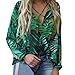 Produktbild Damenbekleidung, Malloom Frauen Langarm V-Ausschnitt Ungewöhnlich Bedrucktes Lässiges T-Shirt Top Sexy Bluse