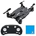 Produktbild JJRC H49 SOL 0.95cm Ultradünne Auto Faltbare Selfie Drone 720P WIFI FPV mit Beauty Höhenhaltung Modus Kopfloser Modus RC Quadcopter RTF - Schwarz