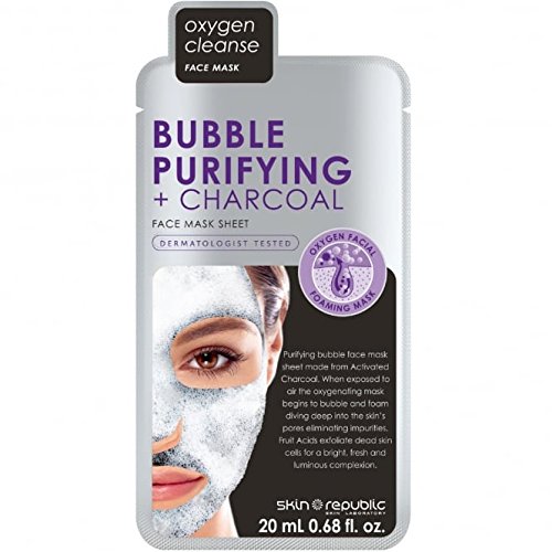 Skin Republic Oxygen Cleanse Face Mask - Bubble Purifying + Charcoal 20ml