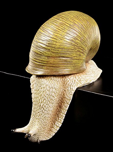 Schnecke Gartenfigur Kantenhocker groß – Weinbergschnecke Garten Figur - 4