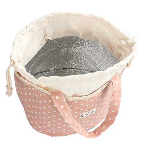 Sannysis Thermal Tote Cooler Lunch Bag Pouch Bento Mittagessen-Behälter (rosa) - 2