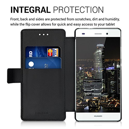 kwmobile Funda-Cartera Fina para Huawei P8 Lite 2015 - Piel sint tica Funda Tipo Flip Compartimento para Tarjetas Funda con im n en Negro reviews kwmobile Funda-Cartera Fina para Huawei P8 Lite 2015 - Piel sint tica Funda Tipo Flip Compartimento para Tarjetas Funda con im n en Negro