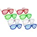 Produktbild Skitic 8 Piece Unisex Fashion LED Brille Glow Kühle Blinkende Gläser Geschlitzt Shutter Shades Leuchten Glasses Funny Eyewear für Erwachsene und Kinder Party Tanzen Nacht Pub Bar Klub Rave