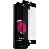 Microsonic Apple iPhone 8 Plus Crystal Seramik Nano Ekran Koruyucu Siyah (2 Adet) [iPhone 8 Plus ile Uyumlu Ekran Koruyucu - 