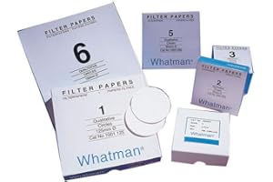 Whatman 1001-055 Quantitative Filter Paper Circles, 11 Micron, 10.5 s/100mL/sq inch Flow Rate, Grade 1, 55mm Diameter (Pack of 100)