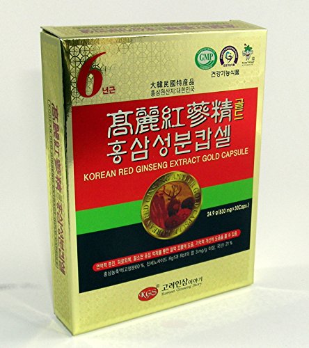 Persalute.it Extracto de Ginseng Rojo Coreano en cápsulas, 30 Unidades de 830 MG