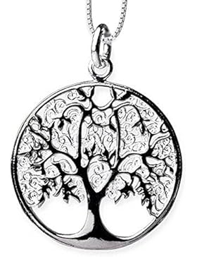 Anhänger Baum des Lebens Keltischer Lebensbaum Weltenbaum Bronze Schmuck – Heilung – mit Kette Halskette Silberkette