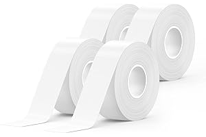 ‎SUPVAN SUPVAN KATASYMBOL E10/E11/E16 Taśma do Etykiet Termiczne Wodoodporne, Samoprzylepne Etykiety Żaroodporne Do Domu, Biura, Szkoły, 15 mm X 6 m, 4 Rolki, Czarny Na Biały