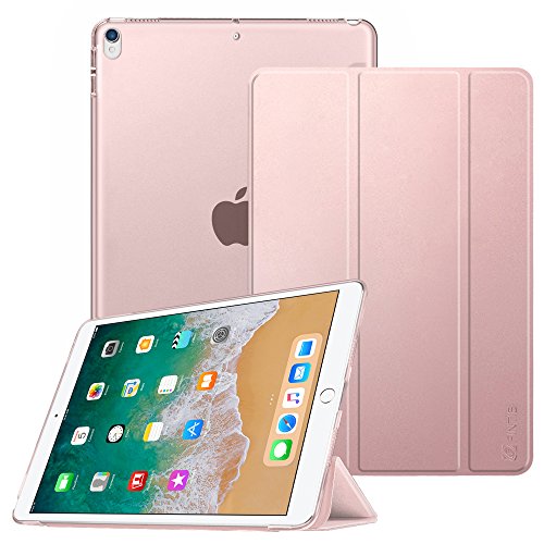 Fintie iPad Pro 10.5 Hülle - Ultradünn Superleicht Schutzhülle mit Lichtdurchlässig Rückseite Abdeckung Smart Cover Tasche mit Auto Schlaf / Wach und Standfunktion für Apple iPad Pro 10,5" Zoll Display 2017 Neue Modell, Roségold