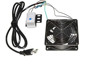 SOS PROMOTING VENTOLA 220 VOLT 120X120 MM UNIVERSALE PER ARMADI RACK CON TERMOSTATO E CAVO DI ALIMENTAZIONE