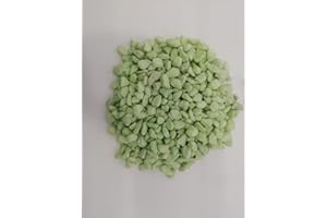 BMDP - Piedra Coloreada Decorativa - Piedras Acuario – Piedras Decorativas - Gravilla para Plantas Y Macetas – Pecera – Terrario Plantas – Decoracion Jardin Exterior -Grano 6-9 mm (5, Verde Pastel)