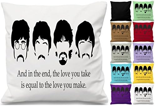 The Beatles The Love You Take Quote Cushion Throw Pillow Cover Printed Gift (Cover Only)