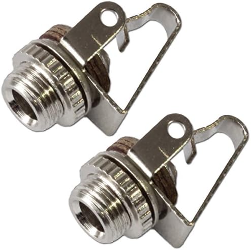 3.5mm Mini Jack Mono Open Chassis Panel Mount Female Socket Connector x 2