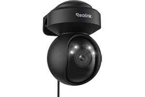Reolink 4K Övervakningskamera Utomhus WiFi, 3X optisk zoom, 2,4/5GHz Wifi 6 | IP Kamera wifi PTZ med Automatisk Spårning, Person-/djur-/gråtdetektering, 2-vägs ljud, 24/7 Inspelning, E1 Outdoor Pro
