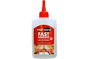 Interbond Colle Cyanoacrylate Super Glue Extra Forte 50g - Colle Néoprène Rapide et Professionnelle - Colle Forte Tout Support - Colle a bois, convient pour le MDF, plastique, ceramique et metal