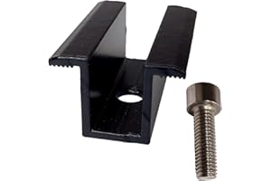 GENERIC 1 x Mittelklemme 30mm Schwarz Set inkl Schrauben Teile für Photovoltaikanlagen Mittelklemme für Modulhöhe 35mm Solarmodul Halterung Photovoltaik Teile Mittelklemmen