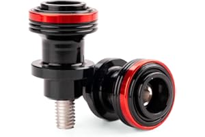 CCYYMOWOK 2 pezzi M8 Nottolini Cavalletto Moto Accessori, Universale Nottolini Forcellone per Cavalletto Alzamoto 8mm Bobina Supporti per Moto Bilanciere Posteriore Filettato in Alluminio CNC (Rosso)