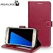 Samsung S7 Cover, REALIKE™ {Imported} Premium Leather Wallet Flip Case for Samsung Galaxy S7 (Royal Series - Wine) RS.649.00