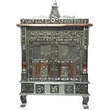 Akshar Furniture Aluminium &amp; Copper Oxidized Home Temple Mandir Size- L-24 B-12