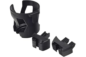 AlveyTech Cup Holder for Quantum Power Chairs with Tru-Balance 3 Seating & Version 3 Flip-Back Armrests - Replacement Power Chair Drink Holders, Cupholder with 2-Prong for T-Slot Channel (ACC125003)