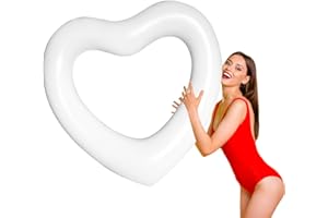 ZHUYNXIR Heart pool floats, swimming ring, heart pool float, Heart Shaped Swimming Pool Float Loungers Tube, Water Fun Beach Party Toys for Kids, Adults.