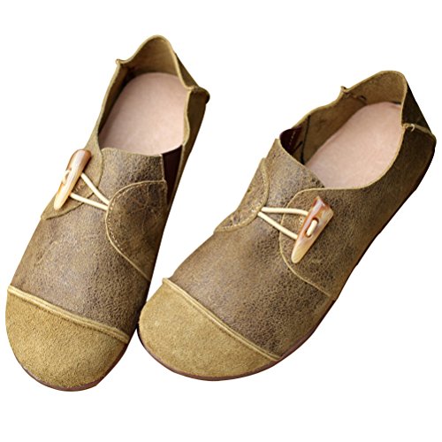 Vogstyle Damen Frühjahr/Sommer Handgefertigte Leder Ebene-Schuhe - 2