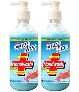 CLEANMAX ECO-FRIENDLY HANDWASH LIQUID (FRESH)(Pack of 2)-500ml