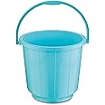 Asian plastic bucket for home bathroom with handle (Blue, 20 L)