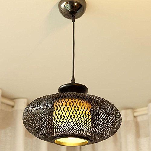 Preisvergleich Produktbild MZP Amerikanische Kronleuchter Kronleuchter handgewebte Bambus Südostasien Neue chinesische Mahlzeit Leuchten Wohnzimmer Schlafzimmer Balkon , 220V , diameter 46cm