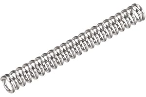 TA-VIGOR 10Pcs Compressed Spring, 3mm OD,0.5mm Wire Size, 25mm Free Length Dual Extended Durable Dual Hook Tension Spring for Furniture Screen Doors Repair Projects