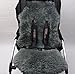 GREY SHEEPSKIN Buggy Pushchair Pram Car Seat Liner Mat Natural Warm&Fluffy