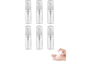 OLRWSLG 6 Stück Schäumende Plastik Pumpflasche Leere Schaumseifenspender Flasche Pumpflasche Tragbare 60ml Spenderflasche Wiederverwendbare Nachfüllbare Reiseschaumbehälter