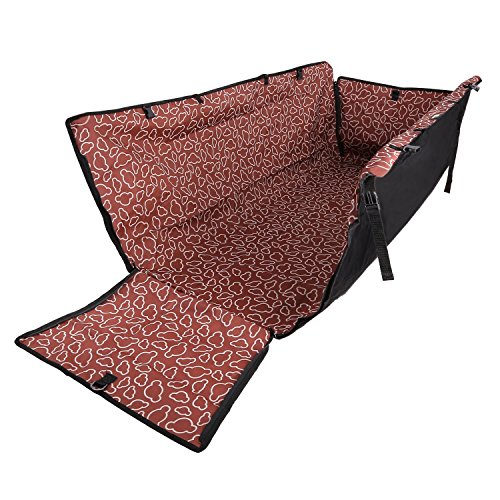 Preisvergleich Produktbild amzdeal Hundedecke Autoschondecke mit Seitenschutz Wasserfestes Hochwertiges Material Braun